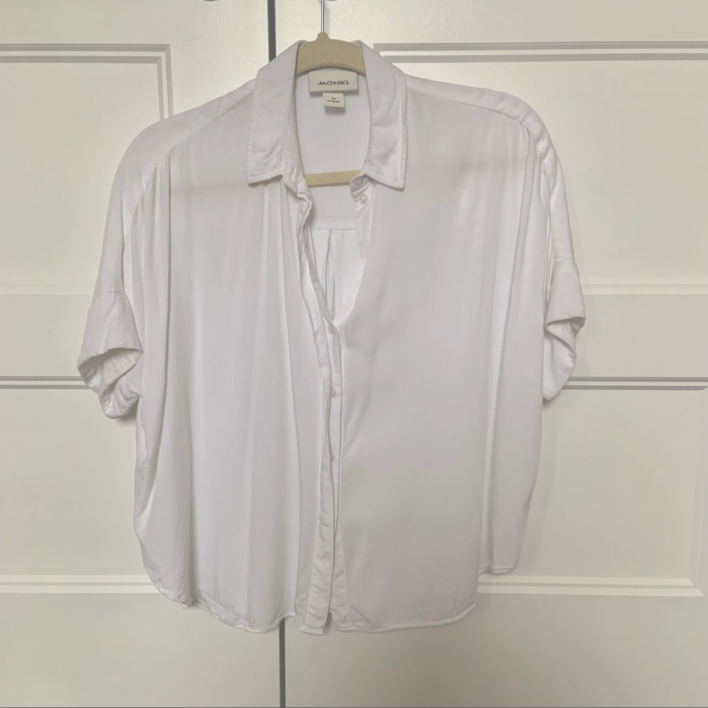 Monki oversized white viscose shirt - boxy fit - Picture 2 of 9